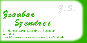 zsombor szendrei business card